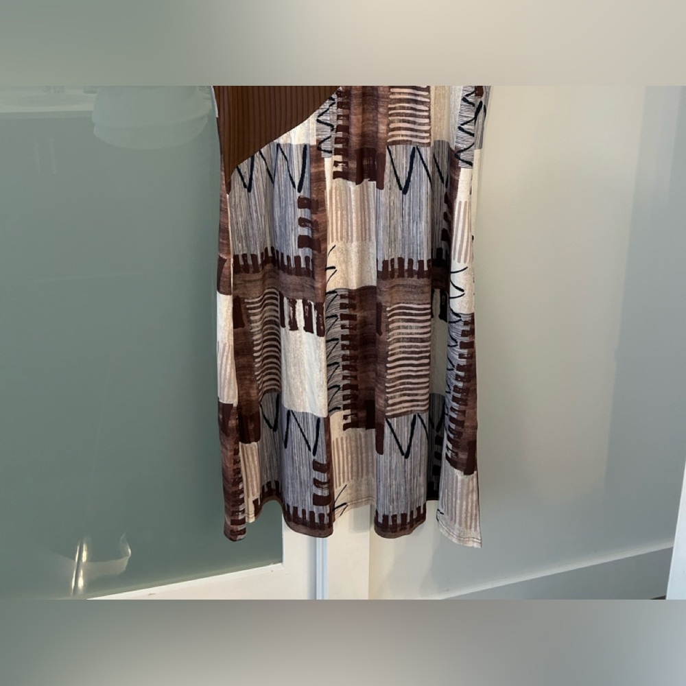 Brown dress.